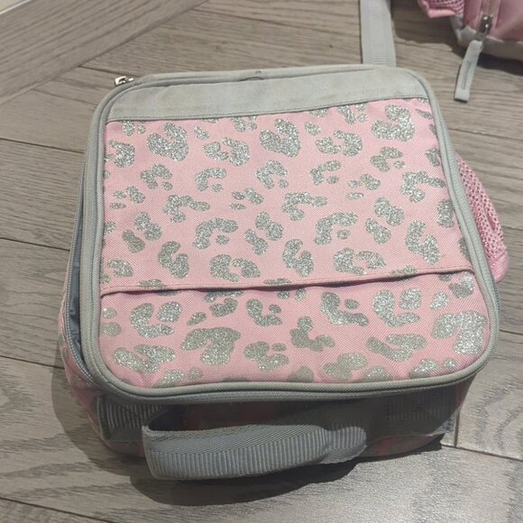 Pottery Barn Mackenzie Critter Glitter Pink Backpack & Lunch Box -Good Condition - Picture 3 of 9